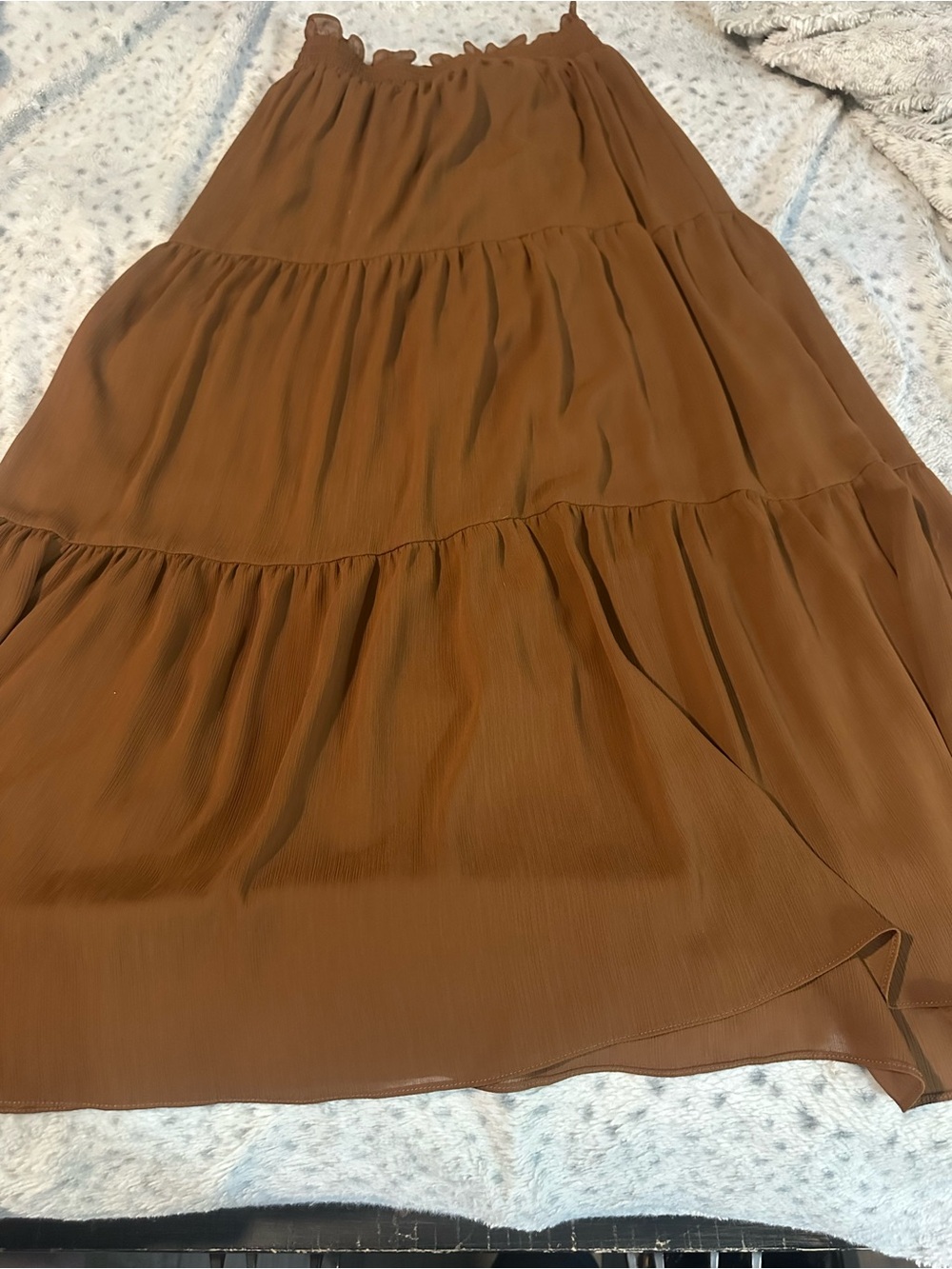 Wishlist Women's Tiered Maxi Skirt in Brown